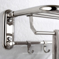 Wall mounted foldable shelf stainless steel folding towel rack for bathroom